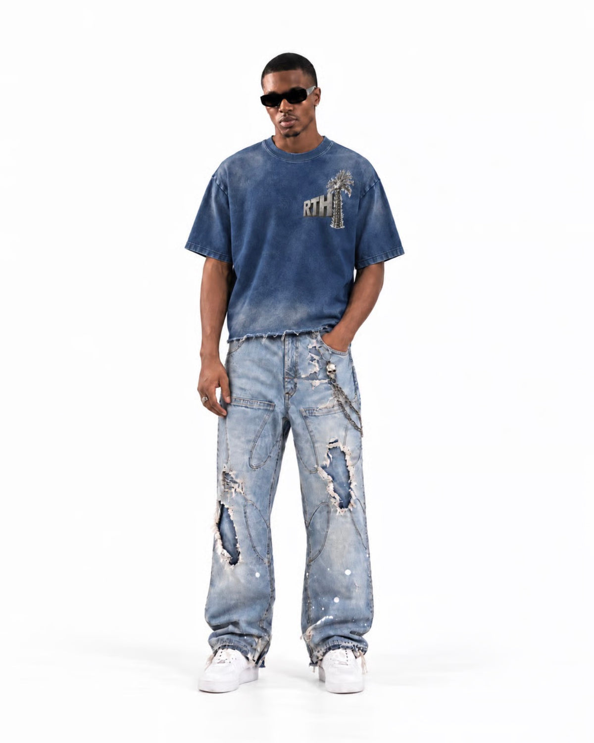 Hollywood Drive Tee - Indigo