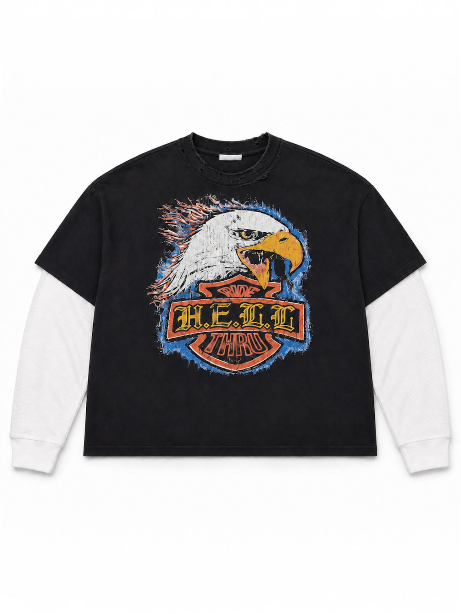 Motor Spirit Long Sleeve Tee - Black